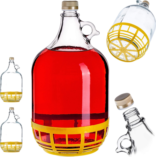 Zestaw gąsiorów Kadax na wino z zakrętką 5 l x 2 szt (5903699436677) - obraz 3