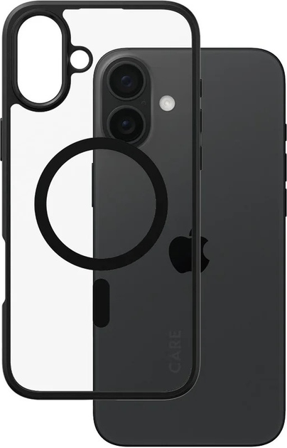 Панель CARE by PanzerGlass Flagship Case Transparent Urban Combat w. Black Frame & MagSafe для Apple iPhone 16 Plus (5715685004254) - зображення 1