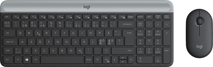 Zestaw bezprzewodowy Logitech Wireless Slim Combo MK470 Graphite (5099206086562) - obraz 1