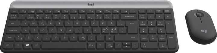 Zestaw bezprzewodowy Logitech Wireless Slim Combo MK470 Graphite (5099206086562) - obraz 3