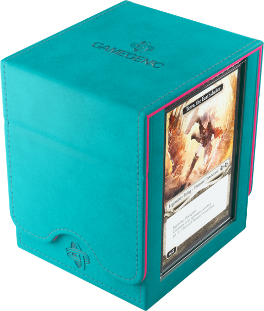 Коробка для карт Gamegenic: Squire PLUS 100+ XL - Блакитний/Рожевий (4251715418468) - зображення 2