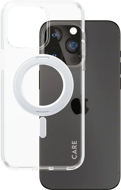 Панель CARE by PanzerGlass Feature Case Transparent w. Silver Kickstand & MagSafe для Apple iPhone 15 Pro Max (5715685005503) - зображення 2