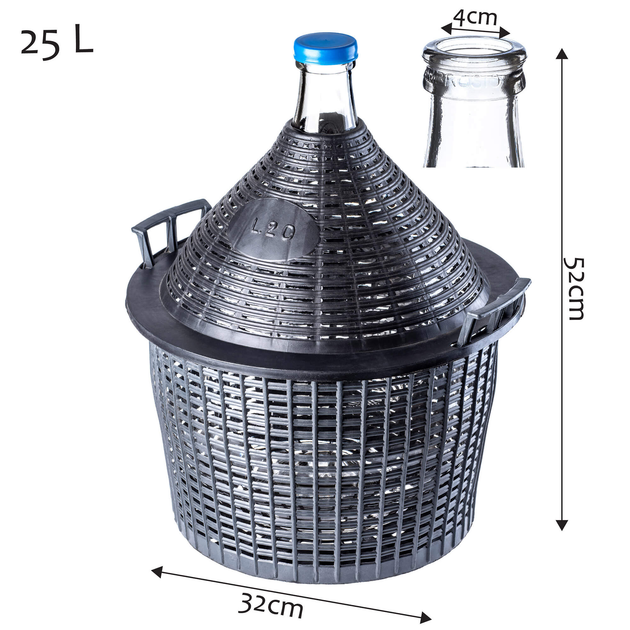 Zestaw winiarski Kadax Balon 25 l + Korek nr. 3 + Plastikowa rurka (5903699487167) - obraz 2