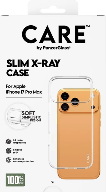 Панель CARE by PanzerGlass Fashionable Case Transparent X-Ray Soft Basic для Apple iPhone 17 Pro Max (CR84388) - зображення 5