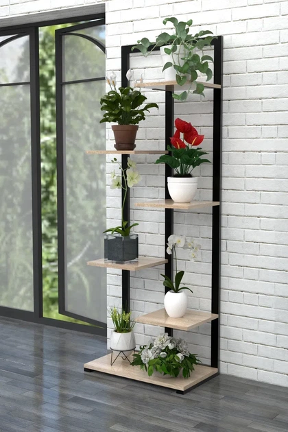Подставка под цветы в стиле лофт EcoLoft Ардана DSP-1217 Дуб Сонома - изображение 2