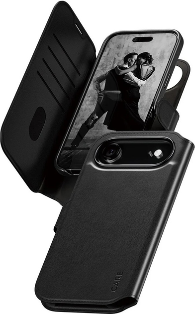 Чохол-книжка CARE by PanzerGlass Feature Case Tango Two-in-One Wallet w. MagSafe для Apple iPhone Air Black (CR78108) - зображення 1