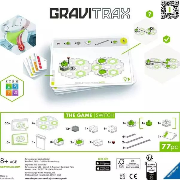 Настільна гра Ravensburger Gravitrax Ігровий перемикач 25572 (англійське видання) (4005556255726) - зображення 5