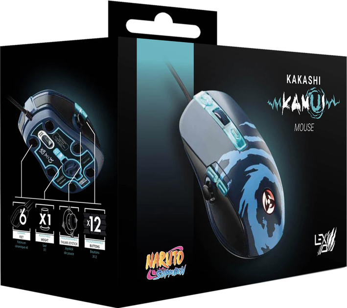 Миша Lexip Naruto Shippuden Kakashi "Kamui" USB Dark Blue (3760352730358) - зображення 5
