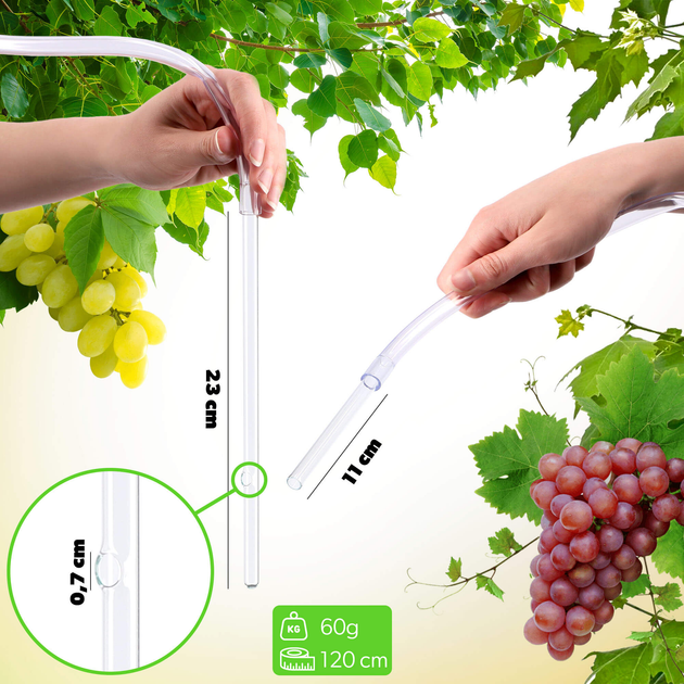 Zestaw winiarski Kadax Balon 54 l + Korek nr. 5 + Rurka + Ściągacz (5903699487228) - obraz 3