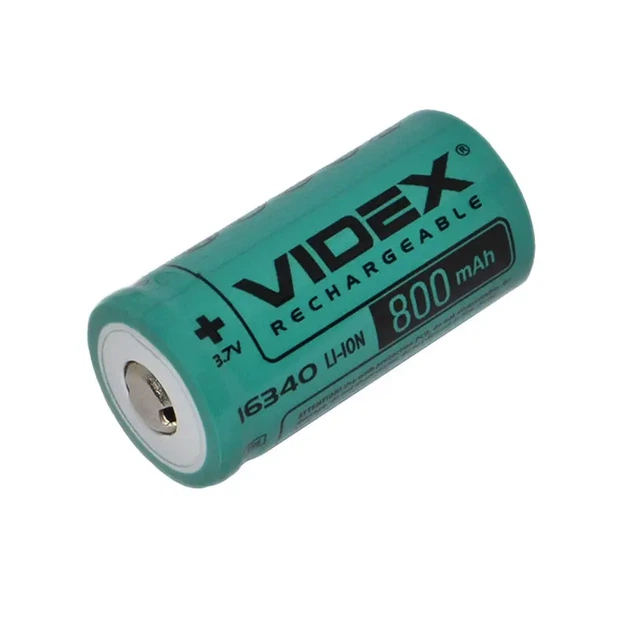 Акумулятор Videx 16340 800mAh 3,7В - Фото 2 Акумулятор Videx 16340 800mAh 3,7В - зображення 2