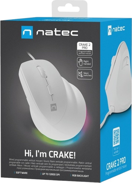 Mysz Natec Crake 2 Pro USB White (NMY-2273) - obraz 11