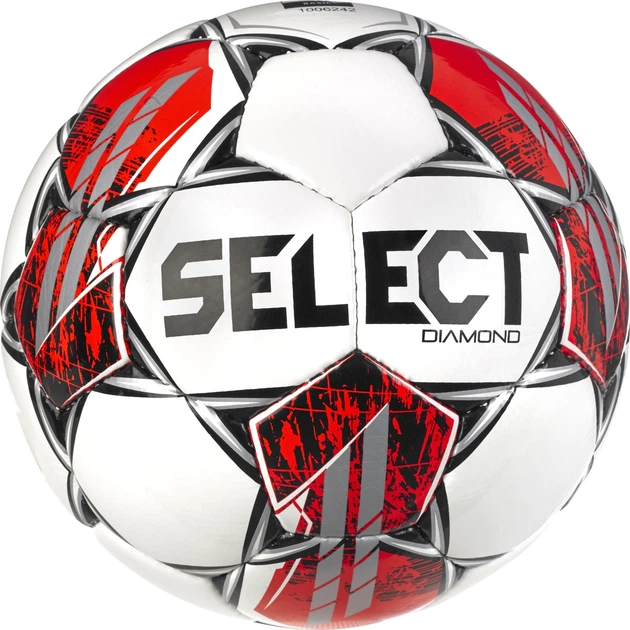 М’яч футбольний SELECT Diamond v23 (127) біло/червоний (розмір 3) - Фото 1 М’яч футбольний SELECT Diamond v23 (127) біло/червоний (розмір 3) - зображення 1