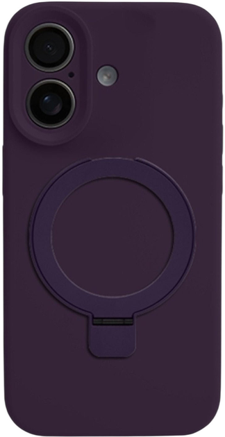 Панель Evelatus Premium Magsafe Soft Touch Silicone with Stand для Apple iPhone 16 Purple (EVEAPP16PMSSTSP) - зображення 1