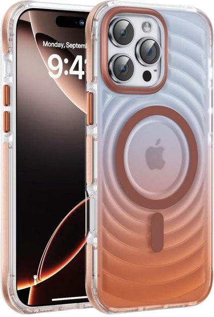 Панель Evelatus EchoWave Clear MagSafe Case для Apple iPhone 16 Pro Max Pink (EVEAPP16PMEWCMP) - зображення 1