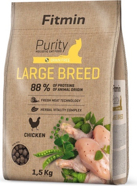 Сухий корм для котів Fitmin Purity Large Breed Птиця 1.5 кг (8595237022052) - зображення 1