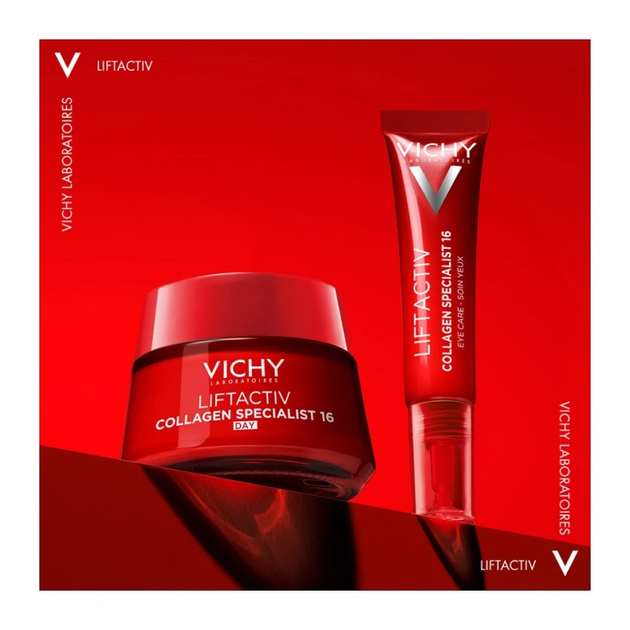 Набір для догляду за обличчям Vichy Liftactiv Collagen Specialist Крем для обличчя денний 50 мл + Крем для зони навколо очей 15 мл (8431567697525) - зображення 2