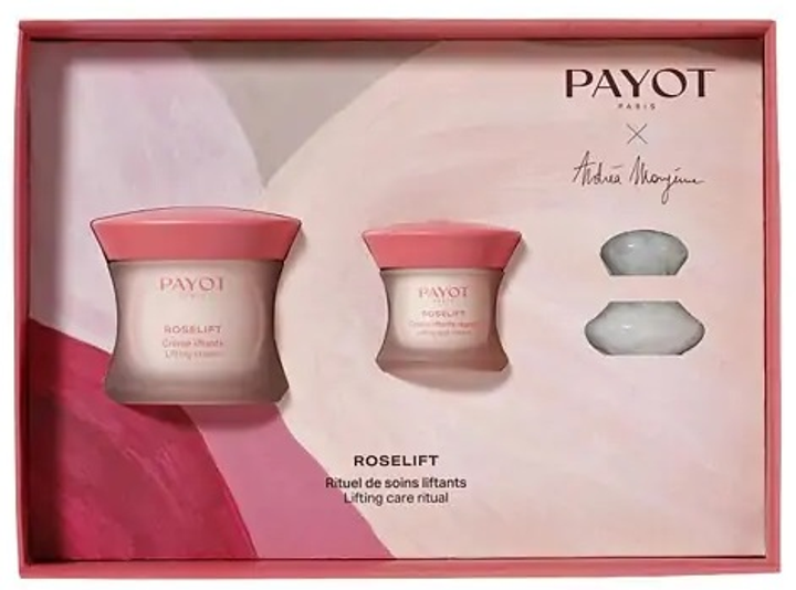 Zestaw do pielęgnacji twarzy Payot Roselift Krem liftingujący 50 ml + Krem pod oczy liftingujący 15 ml + Masażer Rose Quartz Stone (3390150590948) - obraz 1