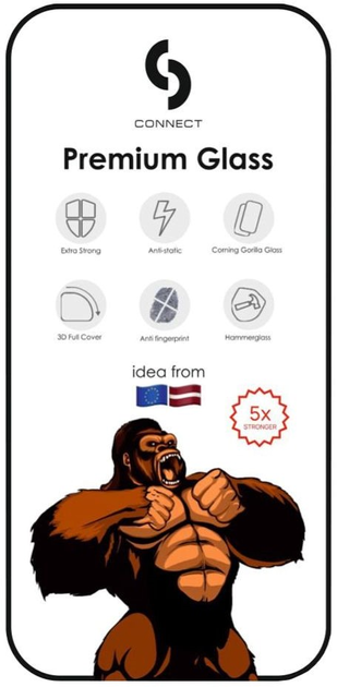 Захисне скло Connect 3D Privacy Corning Gorilla Glass 5X Stong для Apple iPhone 17 Pro Black (CONAPP17PPCGG5XS) - зображення 2