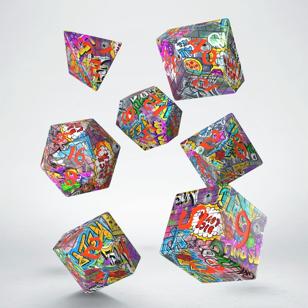 Zestaw kostek do gier planszowych Q-Workshop Full Art: Graffiti (5907699497935) - obraz 2