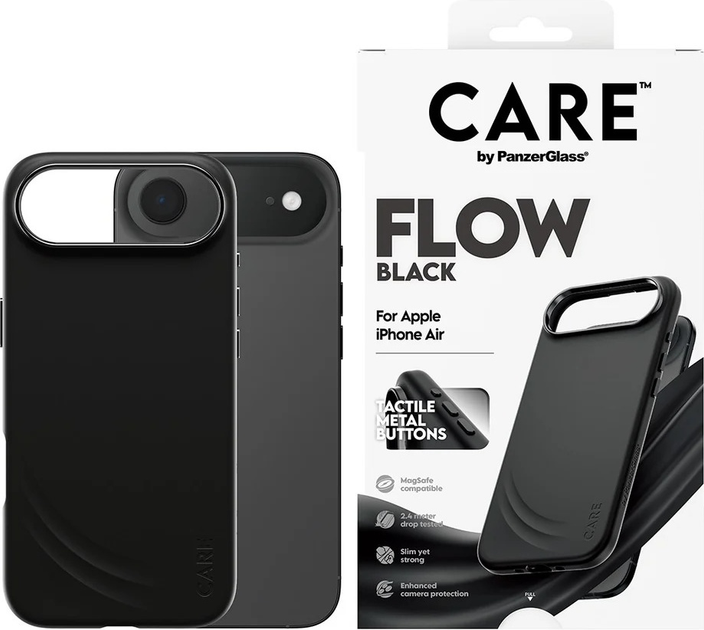 Etui CARE by PanzerGlass Feature FLOW Case Black w. MagSafe do Apple iPhone Air (CR17473) - obraz 3