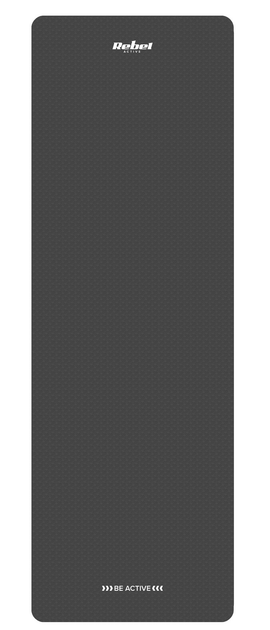 Mata gimnastyczna do ćwiczeń Rebel Active TPE 6 mm 183 x 61 cm Czarna (5901890099707) - obraz 2