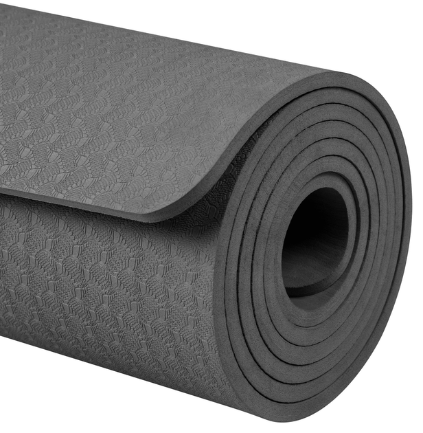 Mata gimnastyczna do ćwiczeń Rebel Active TPE 6 mm 183 x 61 cm Czarna (5901890099707) - obraz 4