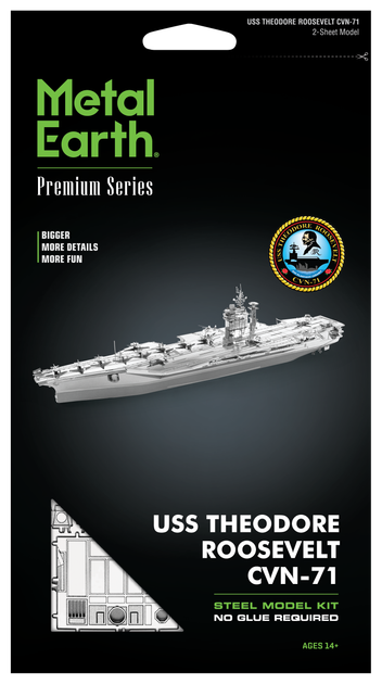 Металлический 3D конструктор "Авианосец USS Theodore Roosevelt CVN-71", Metal Earth, ICX022 - изображение 7