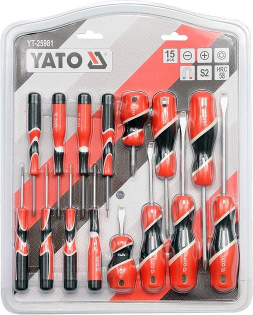 Набір викруток Yato YT-25981 SL PH Torx 15 шт (5906083259814) - зображення 2