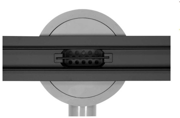 Odpływ liniowy Fala 71636 Slim Black z syfonem 56 mm stal nierdzewna 60x3x7 cm (5906083086915) - obraz 3