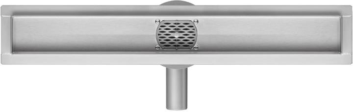 Odpływ prysznicowy liniowy Fala Rotary 75347 70 cm z kratką obrotowy syfon 360° (suchy syfon) możliwość montażu pod płytki (5906083038839) - obraz 1