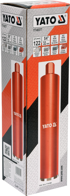 Wiertło koronowe diamentowe Yato YT-60377 122 x 430 mm – M32 (5906083048104) - obraz 3
