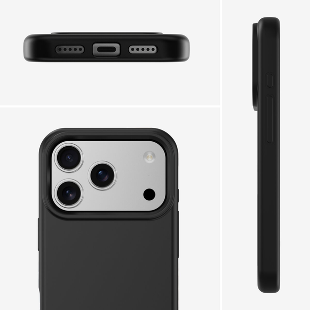 Etui 4smarts Silicone Case Cupertino do Apple iPhone 17 Pro Max Black (4252011912001) - obraz 2