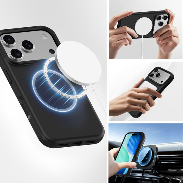 Etui 4smarts Silicone Case Cupertino do Apple iPhone 17 Pro Max Black (4252011912001) - obraz 4