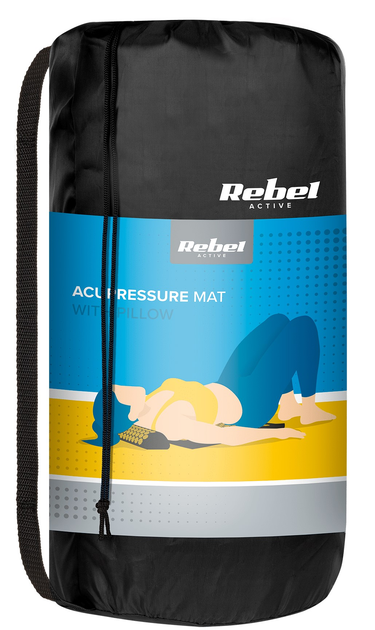 Килимок для акупресури з шипами та подушкою Rebel Active XXL 130 x 50 см Золоті шипи (5901890114288) - зображення 5