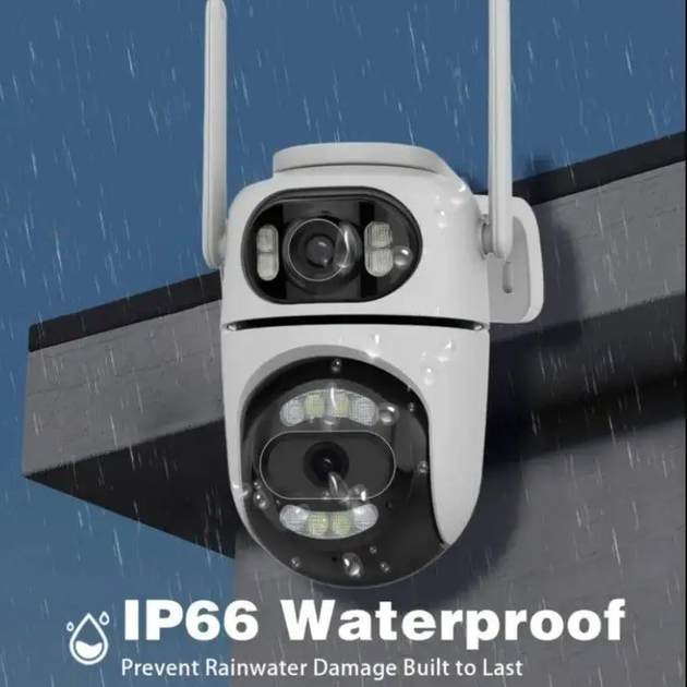 Вулична IP Wi-Fi камера 2 незалежні об'єктиви 4MPx+4MPx(i CSee APP) Q2W - Фото 8 Вулична IP Wi-Fi камера 2 незалежні об'єктиви 4MPx+4MPx(i CSee APP) Q2W - изображение 8