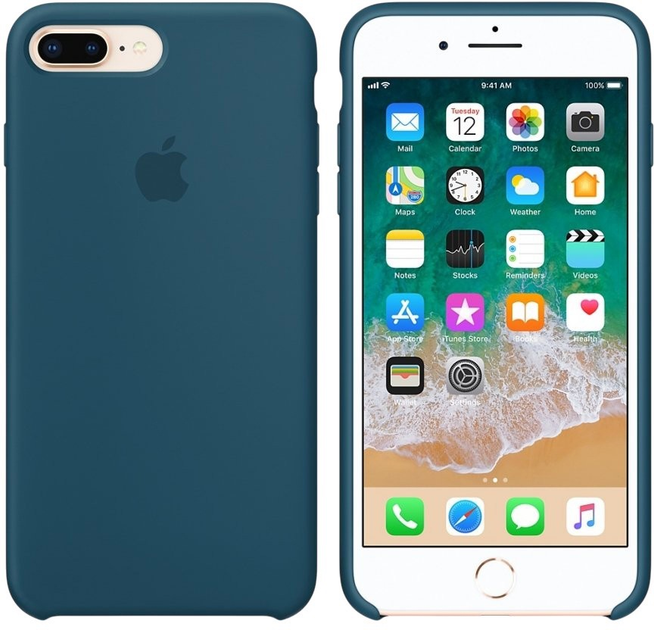 Etui plecki Apple Silicone Case do Apple iPhone 8 Plus / 7 Plus Cosmos Blue (MR6D2) - obraz 3