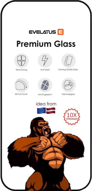 Захисне скло Evelatus 3D Privacy Corning Gorilla Glass 10X Stong для Apple iPhone 17 Pro Max Black (EVEAPP17PMPCGG10XS) - зображення 2