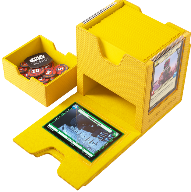 Pudełko na karty Gamegenic: Star Wars Unlimited Card Game - Twin Suns Deck Pod - Żółty (4251715417584) - obraz 5