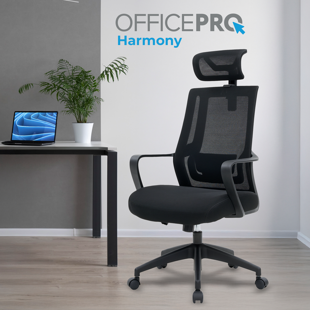 Крісло офісне OfficePro Harmony OC310-B-B-B - изображение 7