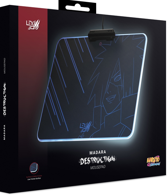 Podkładka pod myszkę Lexip Naruto Shippuden Madara RGB Speed Black/Blue (3760352730396) - obraz 6
