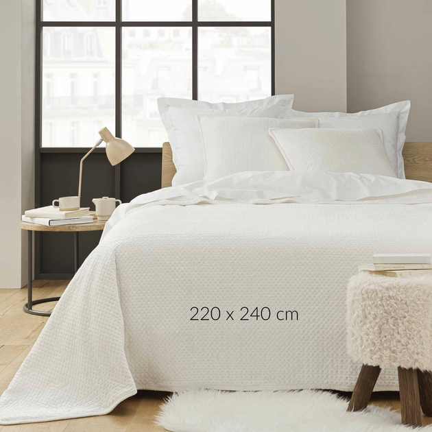 Zestaw Douceur d'intérieur Mylene Narzuta na łóżko 220 x 240 cm + Poszewki 60 x 60 cm 2 szt Ecru (3574386448734) - obraz 2