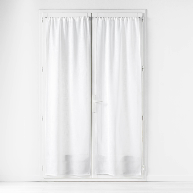 Zestaw firan Douceur d'intérieur Carlin z efektem lnu 70 x 200 cm 2 szt (3574386276368) - obraz 1