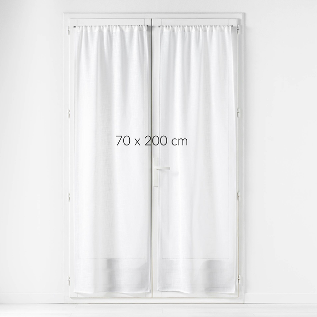 Zestaw firan Douceur d'intérieur Carlin z efektem lnu 70 x 200 cm 2 szt (3574386276368) - obraz 2