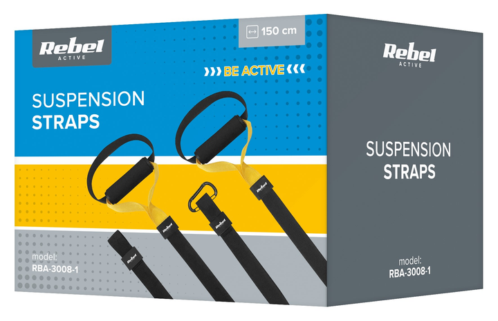 Taśmy treningowe pasy do ćwiczeń Rebel Active TRX P3-1 (5901890102018) - obraz 1
