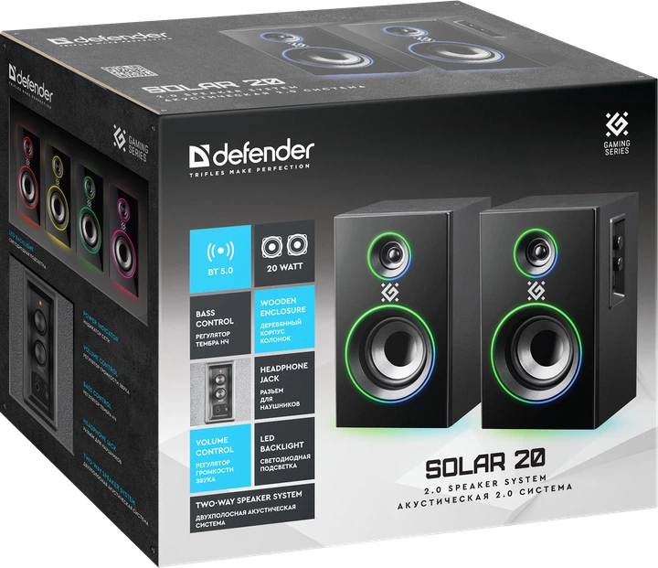 Акустическая система Defender Solar 20 20W LED Bluetooth 220V Black (4745090826067) - Фото 12 Акустическая система Defender Solar 20 20W LED Bluetooth 220V Black (4745090826067) - изображение 12