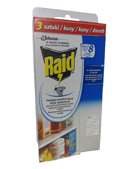 Средство инсектецидное RAID® стикеры от пищевой моли 3 шт/уп Aeroxon Insect Control GmbH - Фото 3 Средство инсектецидное RAID® стикеры от пищевой моли 3 шт/уп Aeroxon Insect Control GmbH - изображение 3