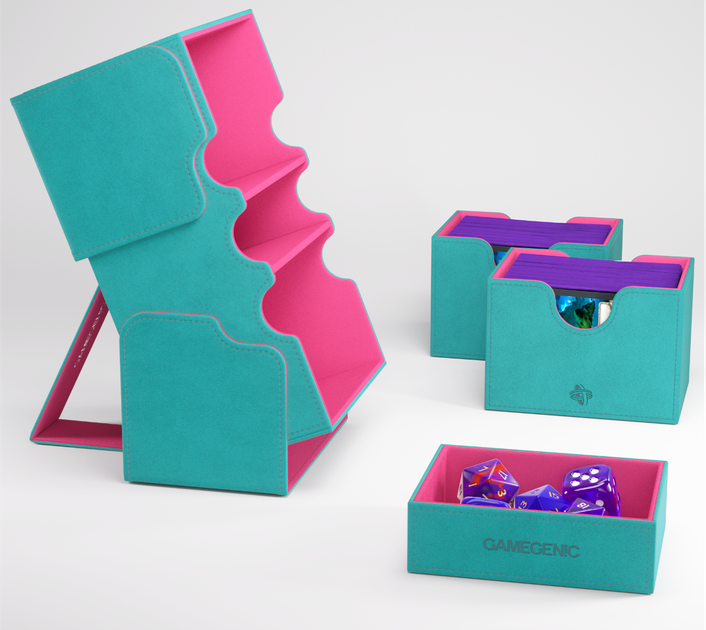 Коробка для карт Gamegenic: Stronghold 200+ XL Convertible - Teal/Pink (4251715417904) - зображення 3