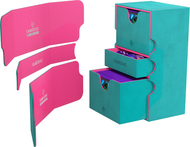 Коробка для карт Gamegenic: Stronghold 200+ XL Convertible - Teal/Pink (4251715417904) - зображення 5