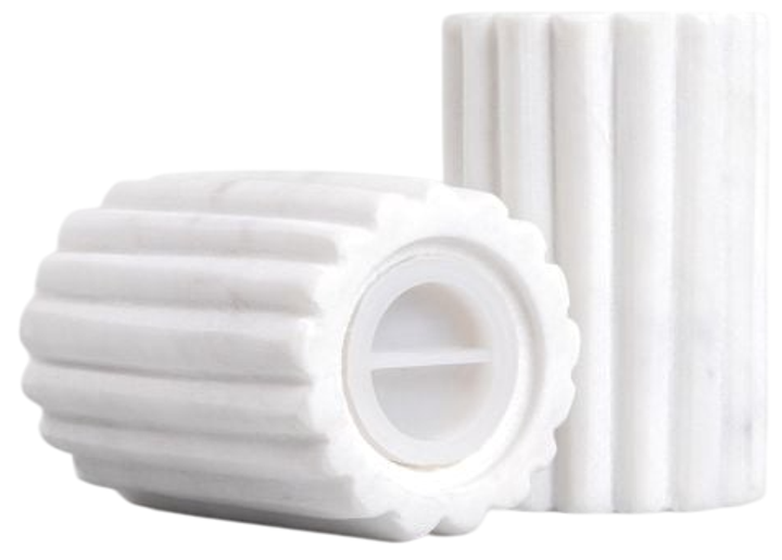 Zestaw przyprawników Marble Stripes marmurowy ryflowany 2 elementy (5906496724305) - obraz 5