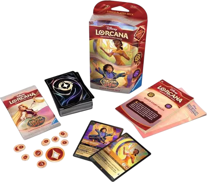 Набір карток Ravensburger Disney Lorcana Правління Джафара Starter Deck Набір 08 Amber & Amethyst (4050368984906) - зображення 2